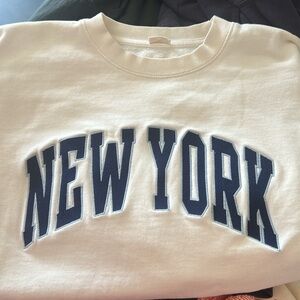 White John Galt New York crewneck
